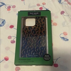 New Kate Spade leopard print iPhone case for 16 Pro max
